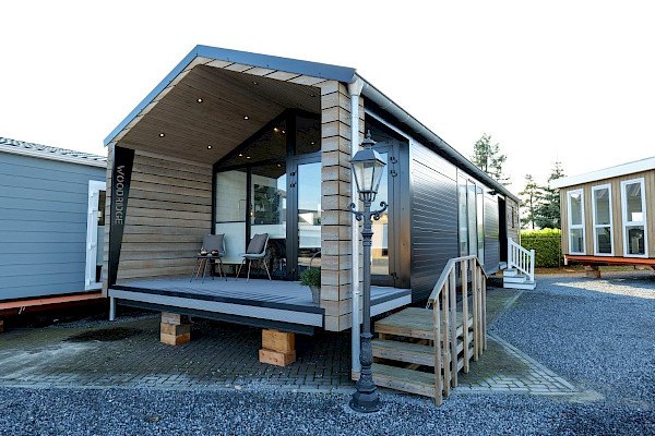 houten stacaravan te koop